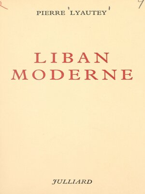 cover image of Liban moderne
